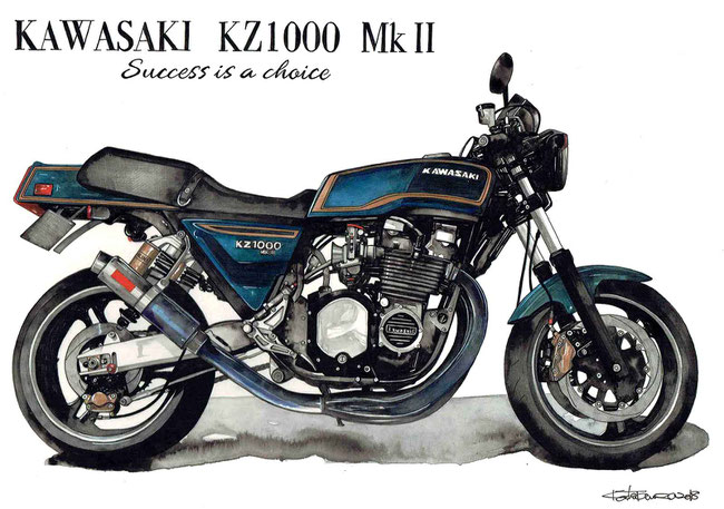 バイク絵イラスト