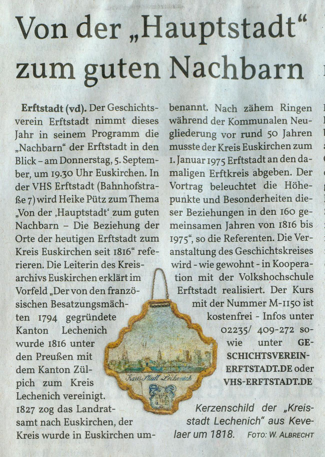30.8.2024 Erftstadt Anzeiger