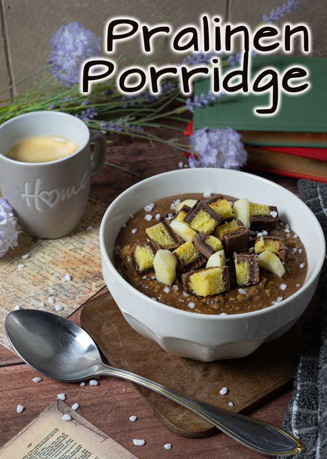 Schoko Birnen Porridge mit Pralinen, Frühstück, Frühstücksideen, Brunch, Einfache Rezepte, Schnelle Rezepte, Familienküche