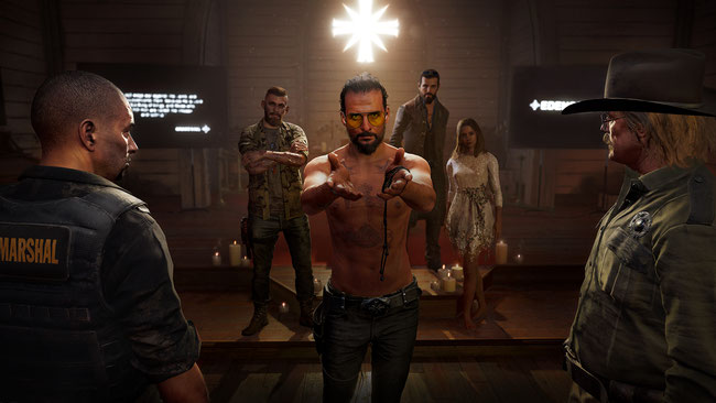 Far Cry 5, Joseph Seed, Ubisoft, Ubisoft Montreal, Hope County, Montana, Eden's Gate, Boomer, Shooter, Open World,  Rookie, Rook, Cheeseburger, Kult, Peggies, Father, Bliss, Jacob Seed