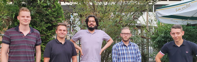 v.l. Christian Temming, Ricky Schömer, Simon Mrotzek, Dennis Hennersdorf und Niklas Scholtes