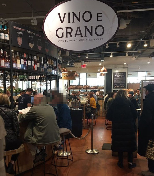 Wine at Eataly Downtown
