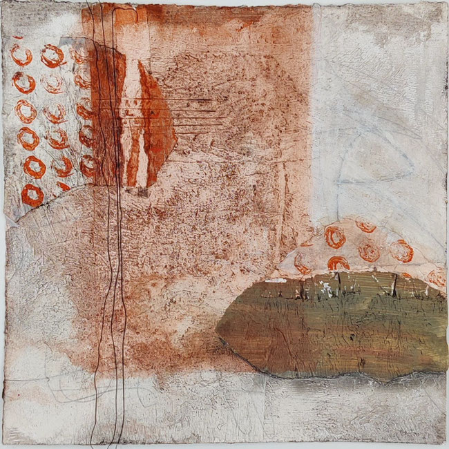 Mixed Media Collage, 25x25 - verkauft