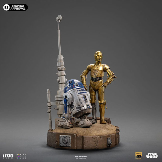 C-3PO & R2D2 1/10 Star Wars Episode IV Deluxe Art Scale Statue 31cm Iron Studios