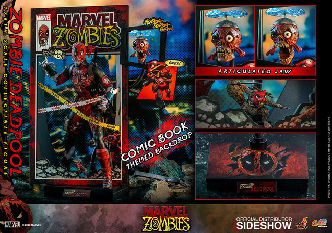 Zombie Deadpool 1/6 Marvel Zombies Comic Masterpiece Actionfigur 31cm Hot Toys