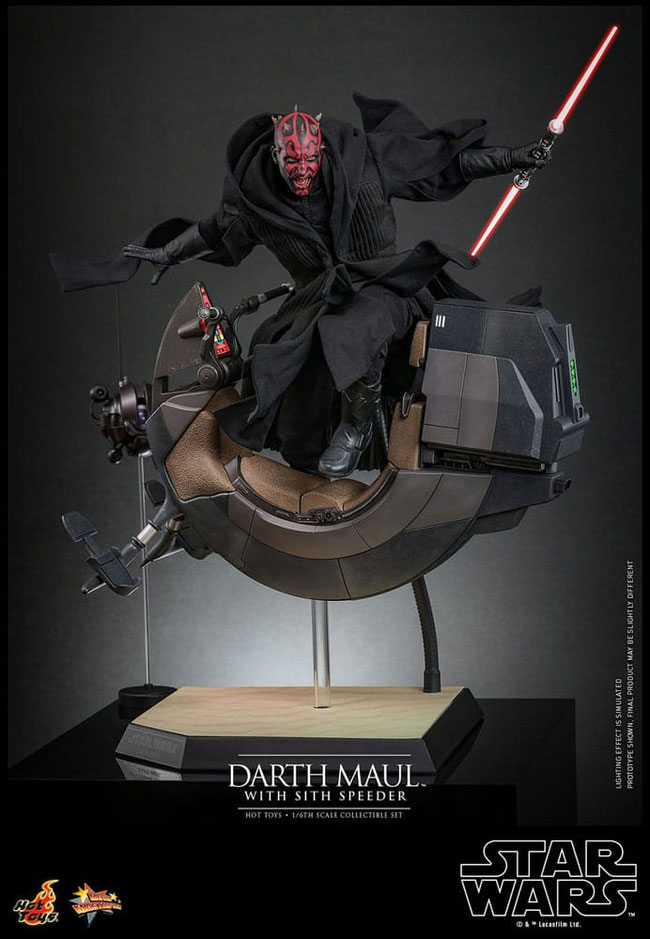 Darth Maul with Sith Speeder 1/6 Star Wars Episode I Movie Masterpiece Actionfigur 29cm Hot Toys