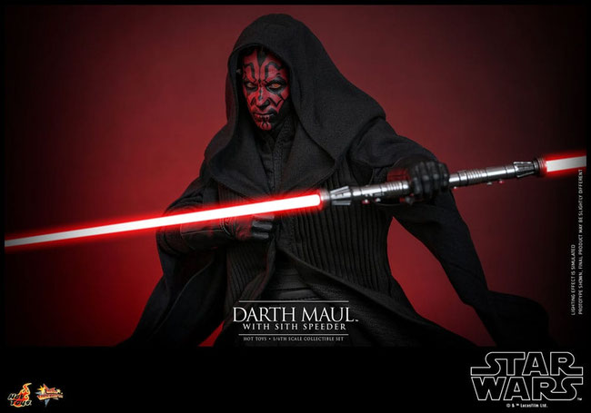 Darth Maul with Sith Speeder 1/6 Star Wars Episode I Movie Masterpiece Actionfigur 29cm Hot Toys