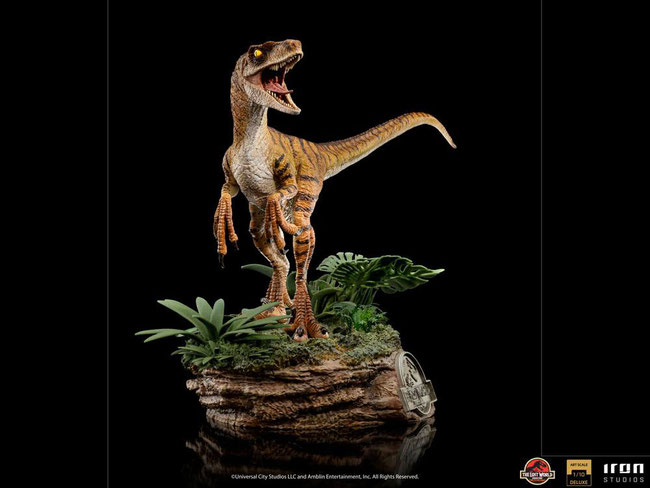 Velociraptor 1/10 Jurassic World The Lost World Deluxe Art Scale Statue 18cm Iron Studios 