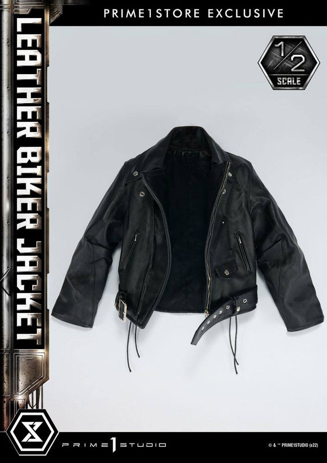 Terminator Biker Lederjacke für 1/2 T-800 Statuen Prime 1 Studio