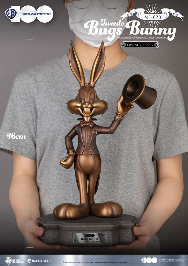 Tuxedo Bugs Bunny 1/4 Looney Tunes 100th Anniversary of Warner Bros. Studios Master Craft Statue 46cm Beast Kingdom Toys 