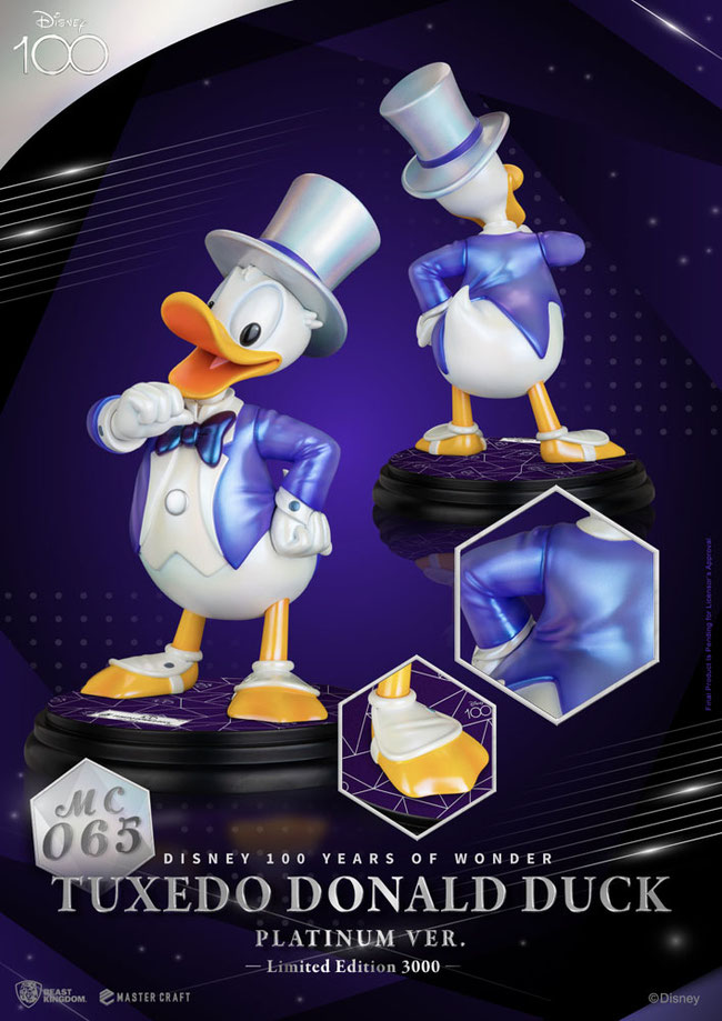 Tuxedo Donald Duck 1/4 ( Platinum Version ) Disney 100th Cartoon Master Craft 40cm Statue Beast Kingdom Toys