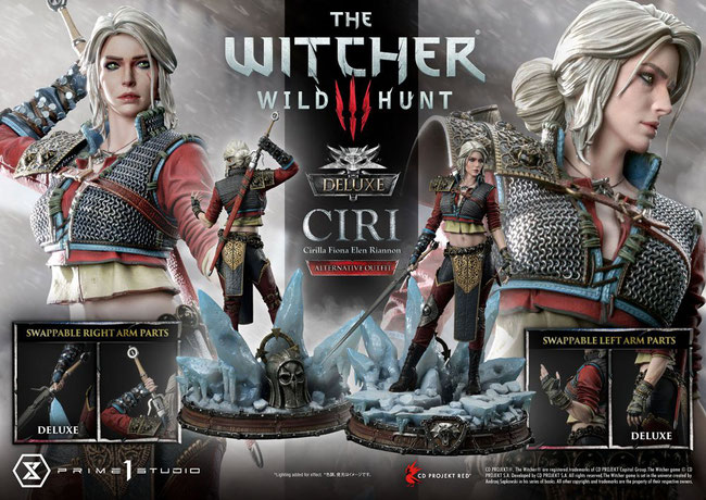 Cirilla Fiona Elen Riannon Alternative Outfit Deluxe Bonus Version 1/4 Witcher 3 Wild Hunt Video Game Statue 55cm Prime 1 Studio