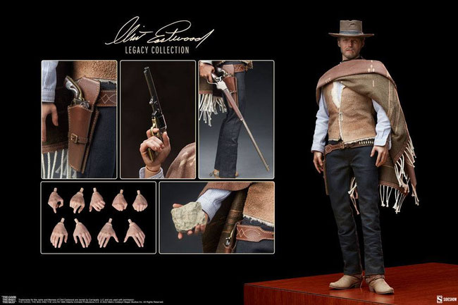 The Man With No Name 1/6 Zwei glorreiche Halunken Clint Eastwood Legacy Collection Actionfigur 30cm Sideshow
