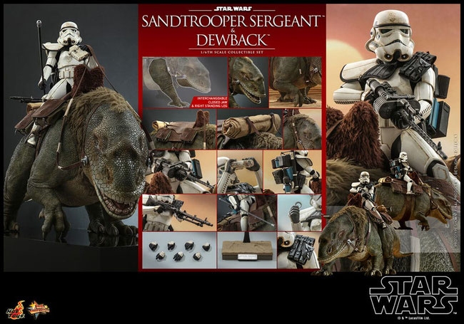 Sandtrooper Sergeant & Dewback 1/6 Star Wars Episode IV Actionfiguren 2er-Pack 30cm Hot Toys