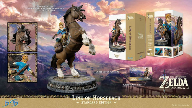 Link on Horseback The Legend of Zelda Breath of the Wild Video Game Statue 56cm First 4 Figures