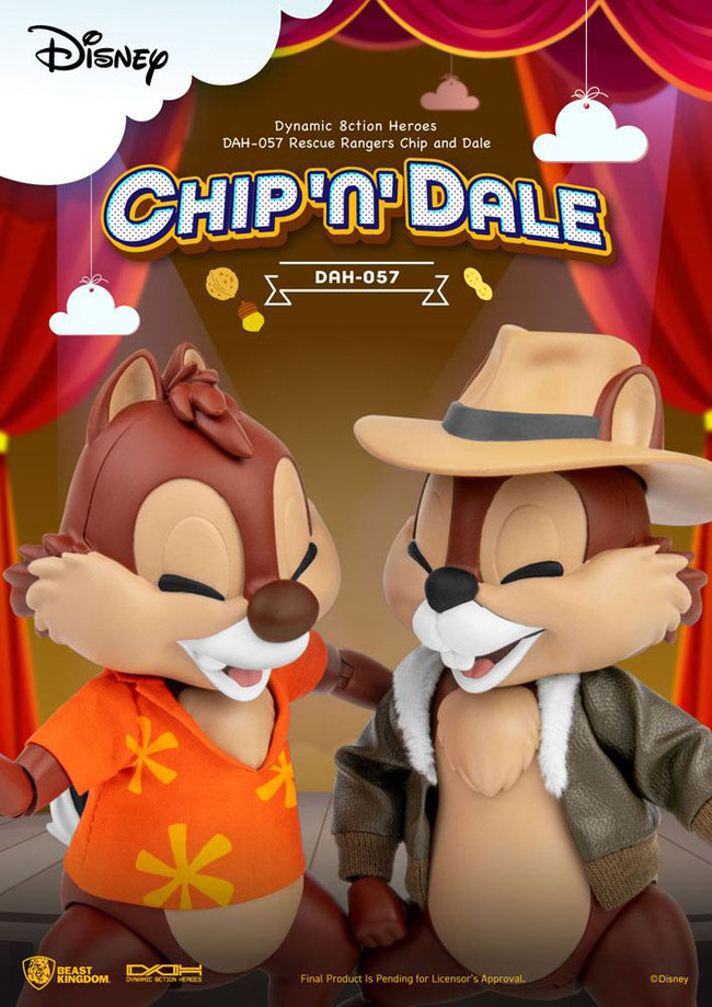 Chip & Dale 1/9 Chip und Chap - Die Ritter des Rechts Dynamic 8ction Heroes Actionfiguren 2er Set 10cm Beast Kingdom Toys