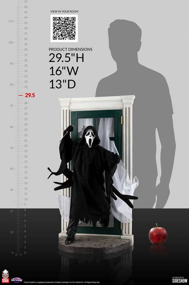 Ghost Face 1/3 Scream Horror Statue - Diorama 75cm PCS