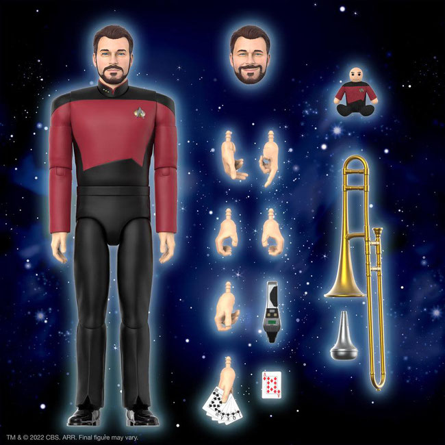 Commander Riker Star Trek The Next Generation Ultimates Actionfigur 18cm Super7