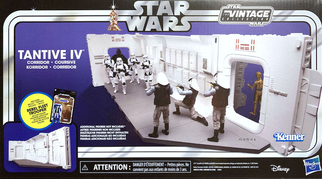 Tantive IV Hallway mit Rebel Fleet Trooper Star Wars Episode IV Vintage Collection Diorama Actionfigur 10cm Hasbro