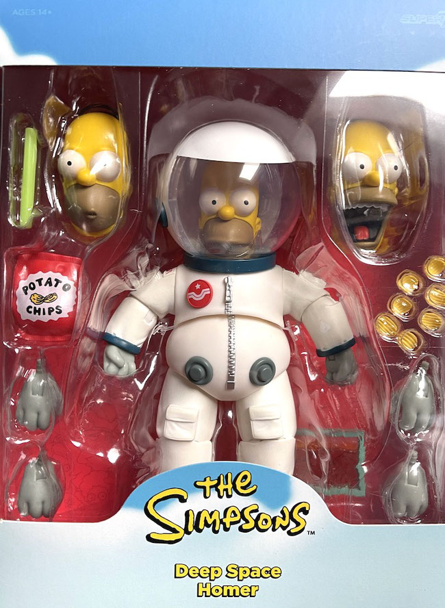 Deep Space Homer Die Simpsons Ultimates Actionfigur 18cm Super7
