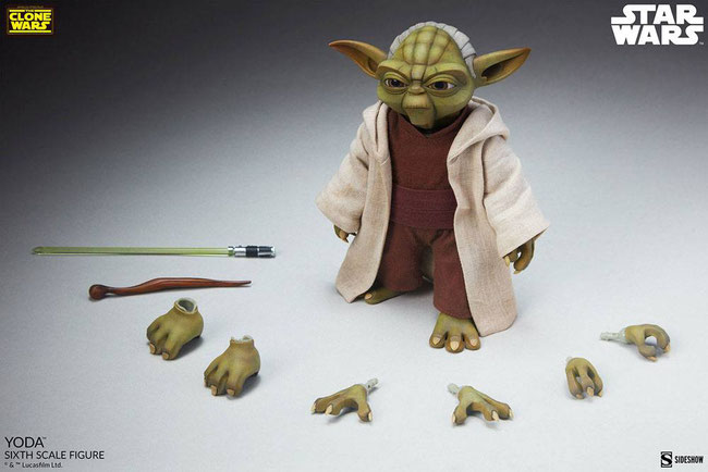 Yoda 1/6 Wars The Clone Wars Actionfigur 14cm Sideshow