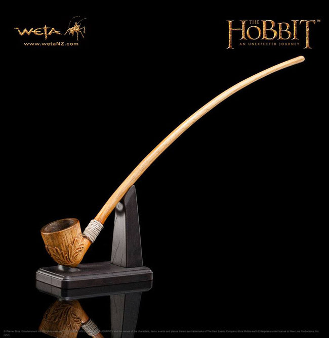 Bilbo Beutlings Pfeife 1/1 Life- Size Der Hobbit / Herr der Ringe Eine unerwartete Reise Replik 35cm Weta 
