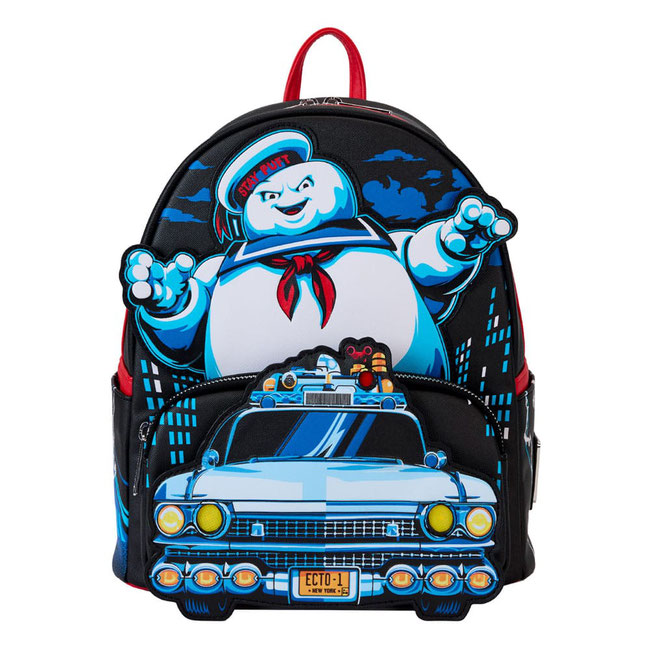 Stay Puft Chasing Ecto-1 Ghostbusters (Glow in the Dark) Mini Rucksack 26x 23cm by Loungefly 