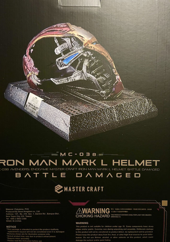 Iron Man Mark50 Helm Battle Damaged Avengers Endgame Marvel Master Craft Statue 22cm Beast Kingdom Toys