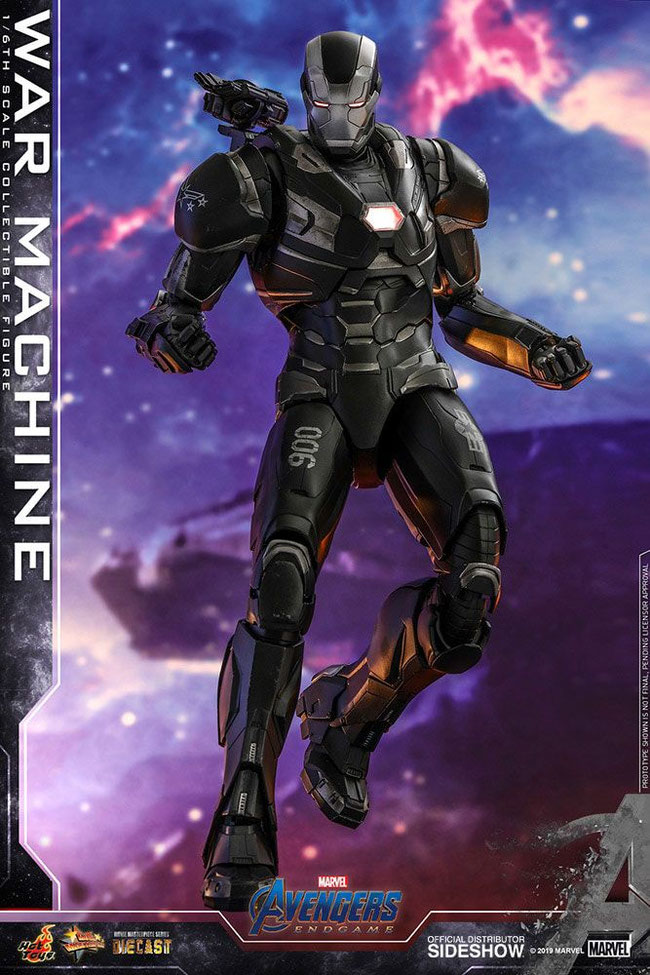 War Machine 1/6 Marvel Avengers Endgame Movie Masterpiece Series Diecast Actionfigur 32cm Led beleuchtet Hot Toys
