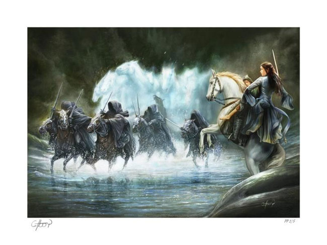 Flight to the Ford Der Herr der Ringe Art Print 61 x 46cm - Kunstdruck ungerahmt Sideshow