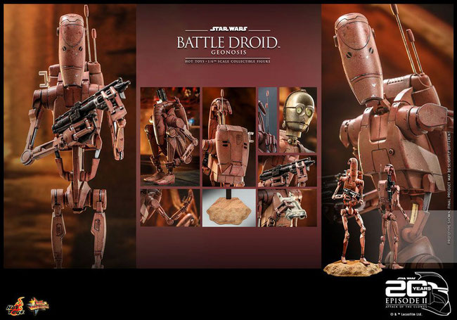 Battle Droid 1/6 Star Wars Episode II Actionfigur ( Geonosis ) 31cm Hot Toys