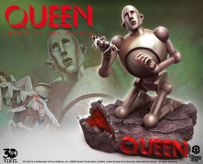 Queen Robot 3D ( News of the World ) 20 x 21 x 24 cm Rock Statue Knucklebonz