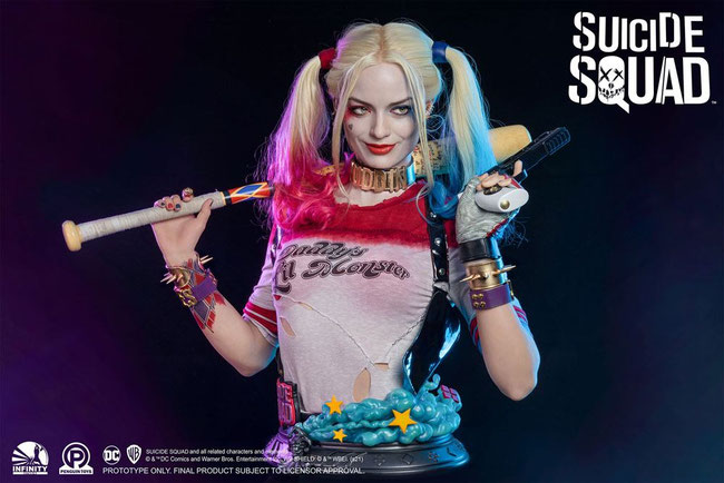 Harley Quinn 1/1 Life-Size DC Suicide Squad Büste ( Margot Robbie ) 77cm Infinity Studio x Penguin Toys