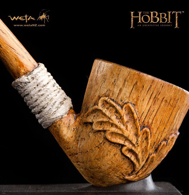 Bilbo Beutlings Pfeife 1/1 Life- Size Der Hobbit / Herr der Ringe Eine unerwartete Reise Replik 35cm Weta 