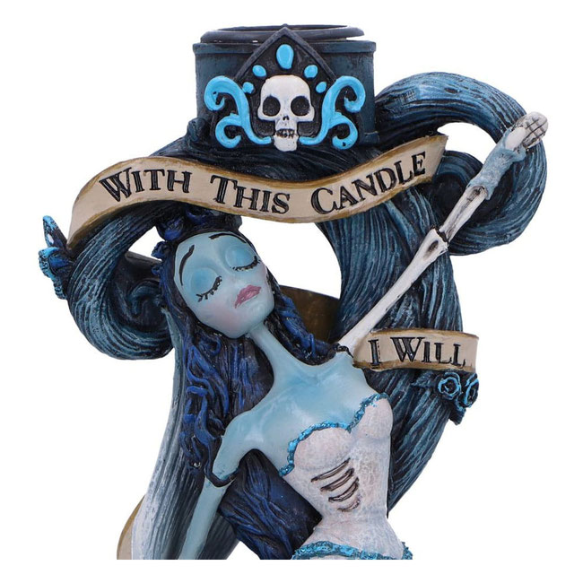 With This Candle Vow Corpse Bride - Hochzeit mit einer Leiche Kerzenständer 19cm Nemesis Now