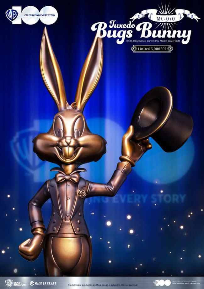 Tuxedo Bugs Bunny 1/4 Looney Tunes 100th Anniversary of Warner Bros. Studios Master Craft Statue 46cm Beast Kingdom Toys 