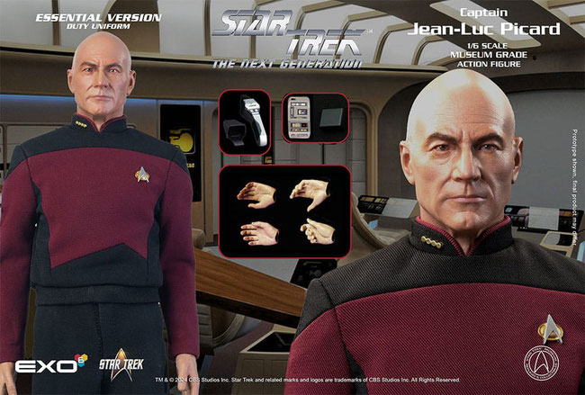 Captain Jean-Luc Picard (Essential Duty Uniform) 1/6 Star Trek - The Next Generation Actionfigur 30cm Exo-6