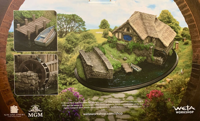 Hobbiton Mill & Bridge Der Hobbit: Eine unerwartete Reise 31 x 17 cm Diorama Environment Weta