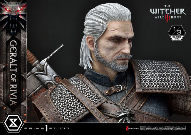 Geralt von Rivia 1/3 Witcher 3 Wild Hunt Video Game Statue 88cm Prime 1 Studio