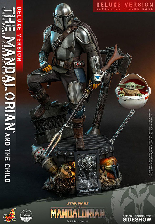 The Mandalorian & The Child Deluxe  1/4 Star Wars The Mandalorian Actionfiguren Doppelpack 46cm Hot Toys