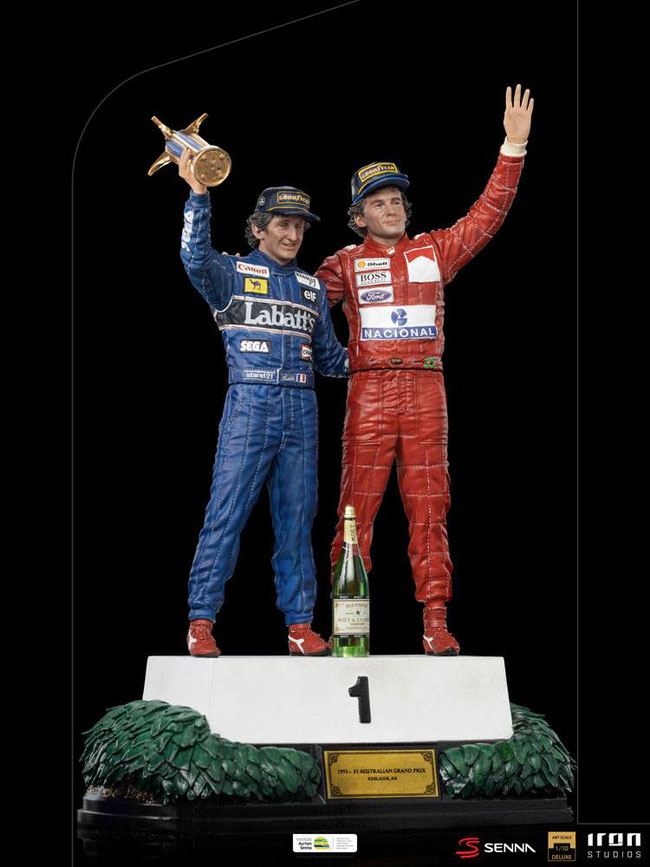 Ayrton Senna & Alain Prost 1/10 The Last Podium F1 Australian Grand Prix Adelaide 1993 Deluxe Art Scale Statue 27cm Iron Studios 