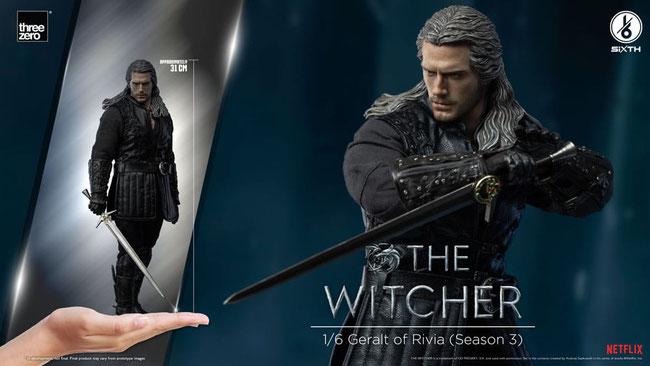 Geralt of Rivia 1/6 The Witcher Video Game / Tv Series Actionfigur 31cm Threezero 