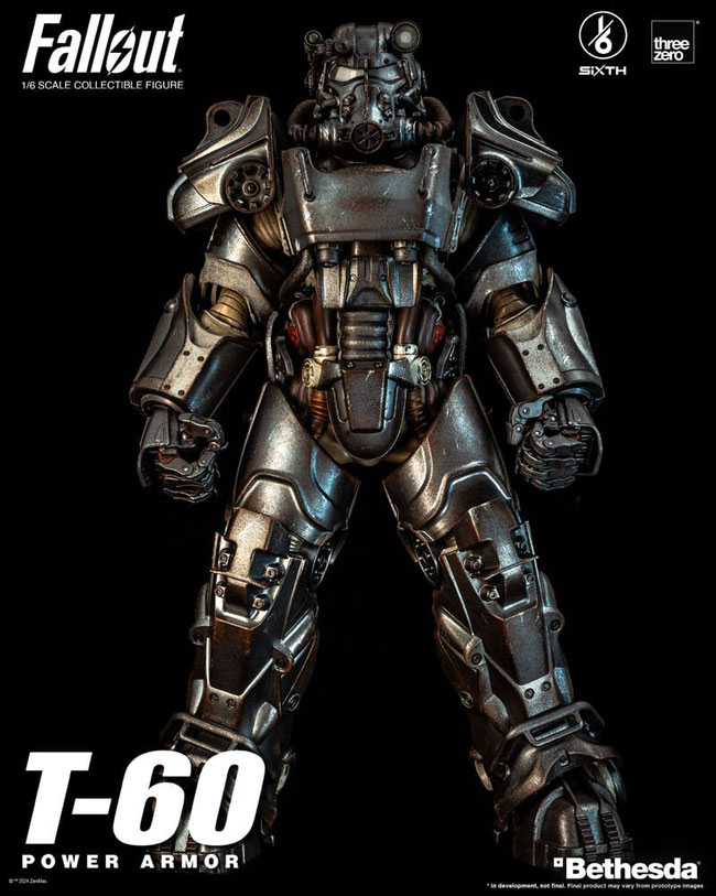 T-60 Power Armor 1/6 Fallout FigZero Video Game Actionfigur 37cm Threezero