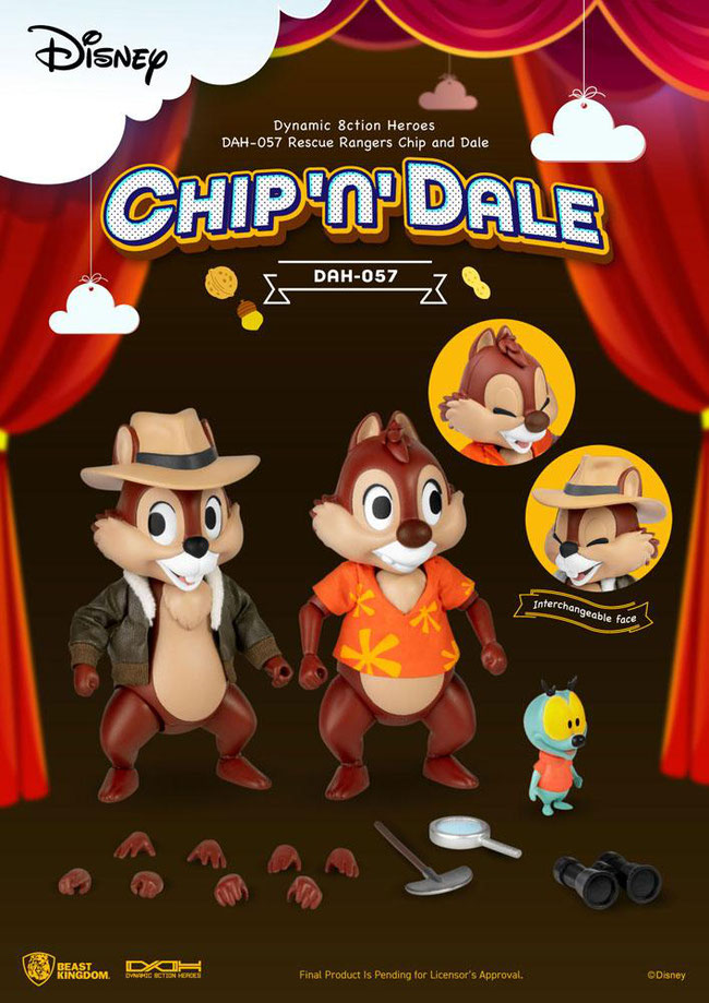 Chip & Dale 1/9 Chip und Chap - Die Ritter des Rechts Dynamic 8ction Heroes Actionfiguren 2er Set 10cm Beast Kingdom Toys