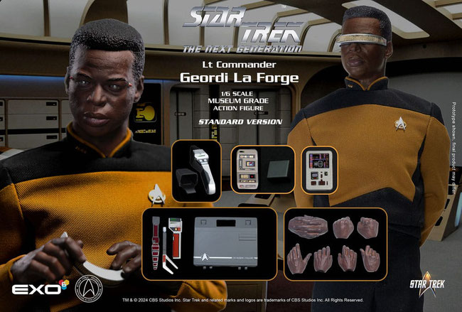 Lt. Commander Geordi La Forge (Standard Version) 1/6 Star Trek - The Next Generation Actionfigur 28cm Exo-6