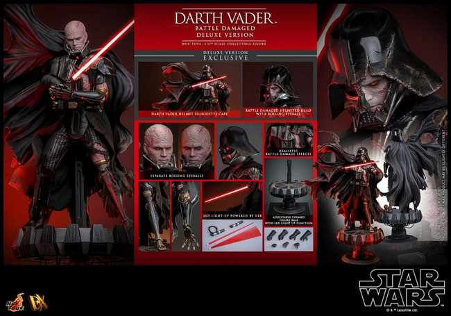 Darth Vader ( Battle Damaged ) Deluxe Version 1/6 Star Wars Actionfigur 35cm Hot Toys
