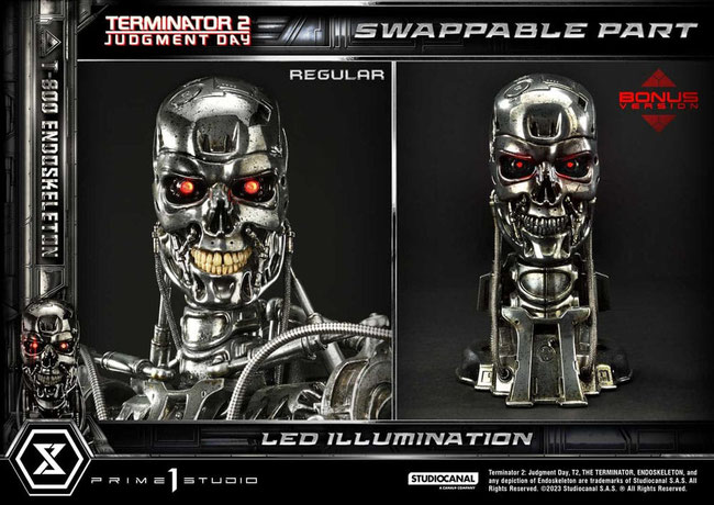 T-800 Endoskeleton Deluxe Bonus Version 1/3 Terminator 2 - Judgment Day Museum Masterline Series Statue 74cm Prime 1 Studio