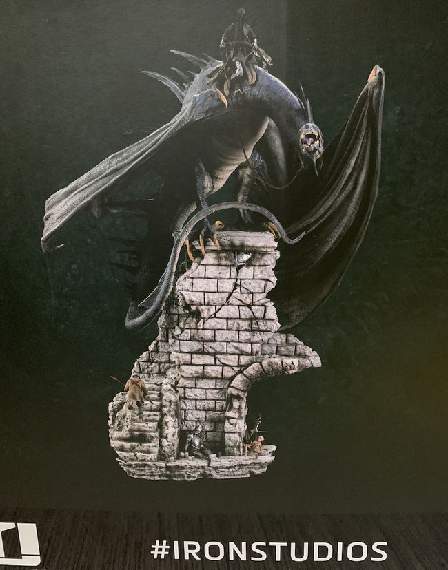 The Fell Beast 1/20 Demi Art Scale Herr der Ringe Statue Diorama 70cm Iron Studios ovp