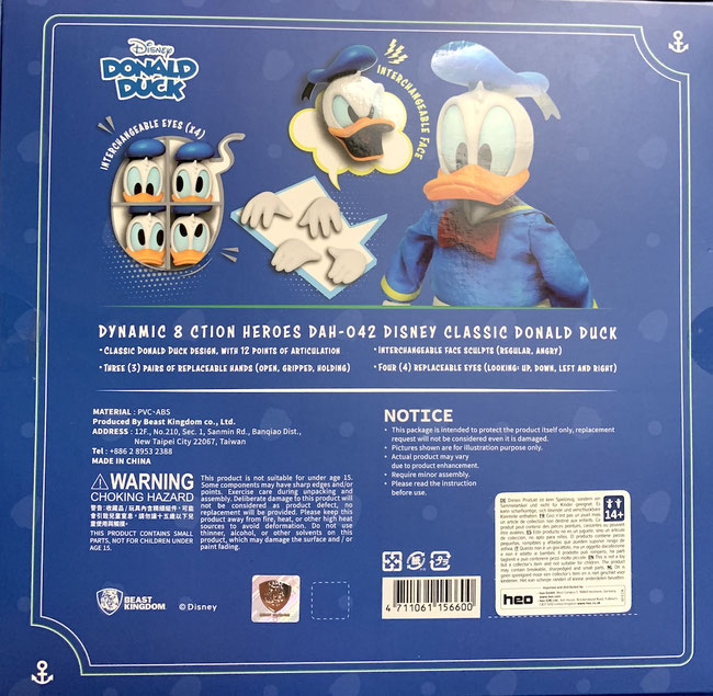 Donald Duck Classic Version 1/9 Dynamic 8ction Heroes Actionfigur 16cm Disney Beast Kingdom Toys