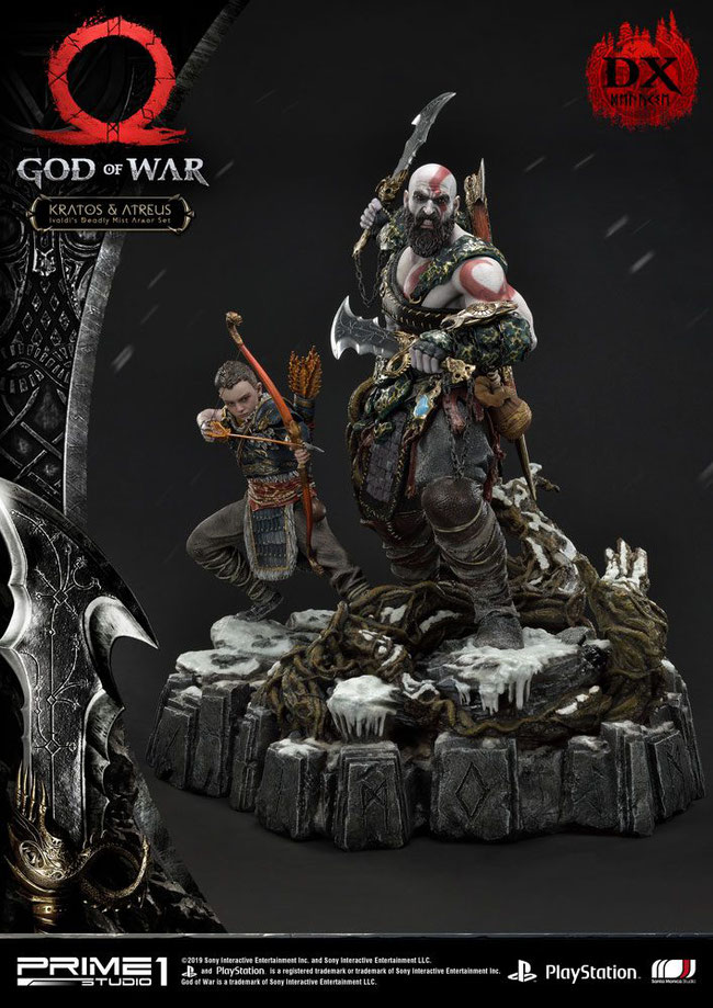 Kratos & Atreus Deluxe Ver. 1/4 God of War ( 2018 ) Video Game Statue 72cm Prime 1 Studio